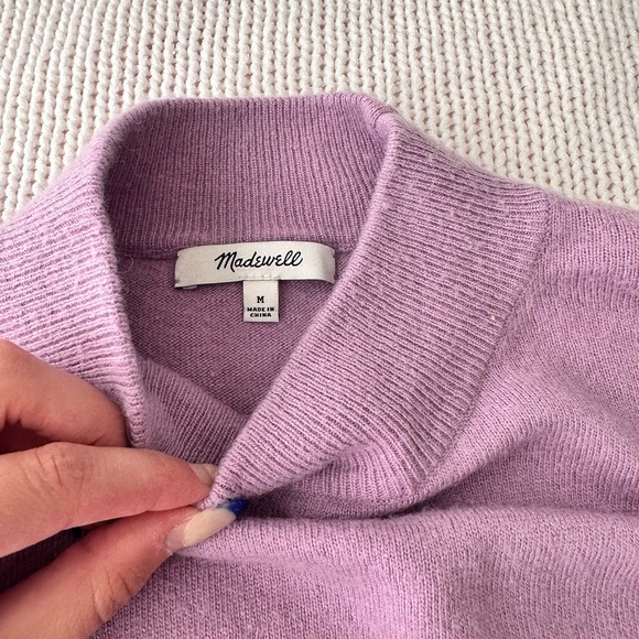 Madewell Lilac Mock Neck Sweater Size M - Picture 8 of 9